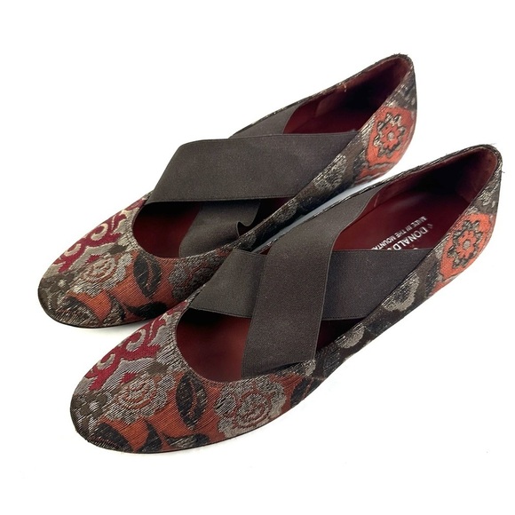 Donald Pliner Holli Flats 6.5 Couture Floral Tapestry Slip On Shoes Womens NEW - Picture 1 of 13
